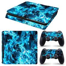 1 Set Printed Pattern Skin Sticker Compatible With PS4 Slim Game Console, Waterproof Scratch-Resistant Controller Personalized Decoration Protective Film - View 10