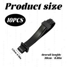 Tree Ties Rubber Tree Straps Flexible Plant Support Bands, Used For Supporting Young Trees And Securing Climbing Vines, 10pcs Adjustable Garden Ties, Size 30 X 1.25cm - A - View 2