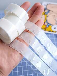 1000pcs/10rolls Transparent Double-Sided Adhesive Dots, Transparent Balloon Glue Removable Glue Dots, Craft Glue Dots,Suitable For Holiday, Wedding And Party Decoration,Christmas Party Gifts - Multiple Styles - View 1