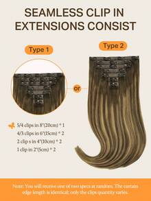 DOORES Seamless Invisible Clip-In Human Hair Extensions 130g-150g 7pcs Chocolate Brown To Honey Blonde Straight Remy PU Invisible Clip-In Hair Extensions Stylable - S4/27/4 - View 5