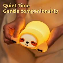 GLOOPRO Sloth Night Light, Children's Nursery Decor Lamp, Bedside Lamp, Sleep Aid Light, Nursing Light, 3-Level Adjustable Brightness, Touch Sensor, USB Rechargeable, Type-C Interface, Fun Office Desk Bedroom Lamp, Birthday Christmas Gift - Sloth Night Light - View 6