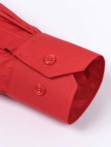 Rand paul Men's Microfiber Cotton Shirt - Comfortable And Stylish Slim Fit - 紅色 - 查看 4