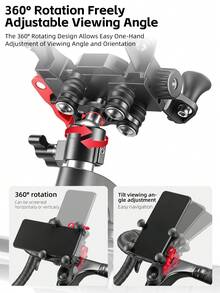 WEST BIKING Bicycle Phone Mount Silicone Shock Absorption Easy Operation Four Corner Wrap Stable And Drop Proof 360 Degree Free Adjustment Aluminum Alloy Material Fits 65 100mm Width Cycling Phone Mount Holders - Multicolor - View 3