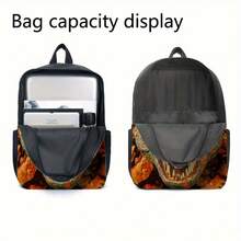 Cet ensemble à thème dinosaure se compose d'un sac à dos spacieux, d'une trousse à crayons et d'un sac à lunch zippé, avec des bretelles réglables, parfait comme cadeau pour les voyages et les déplacements. - Noir - Voir 6
