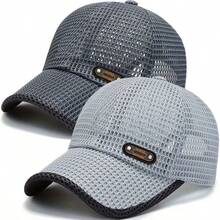 1 pieza [Secado rápido|Transpirable] Gorra de béisbol transpirable de secado rápido para hombres | Visera de pico de pato de malla ligera, adecuada para correr, senderismo, actividades al aire libre, gorra casual de primavera/verano, regalo de Navidad, Carnaval y Día de la Independencia - Multicolor - Ver 1
