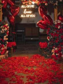 1000 pezzi di petali di rosa rossa artificiali, fiori romantici fatti a mano, adatti per decorazione di matrimoni, feste, casa, compleanni, centrotavola, camera da letto, stanza, bagno, regalo di San Valentino, decorazione di laurea - Multicolore - Visualizzare 11