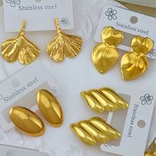 Minimalist Stainless Steel Fashion [Random Style Earrings] Luxury Niche Elegant High-End Versatile Aura Personalized Ear Jewelry Suitable For Women's Daily Wear Daily Holiday Best Gift - Multicolor - View 7