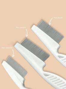 Flea And Tick Comb, Dense Tooth Comb For Removing Loose Fur, Cat Shedding Cleaner, Pet Supplies Cat Flea Comb, Dog Steel Comb For Removing Long Hair, Pet Dog And Cat Comb To Keep Pet Fur Healthy And Shiny! - White - View 7