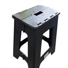 Banco Plegable Multiusos Portátil - 45 cm de Altura - Reforzado - Negro - Ver 1