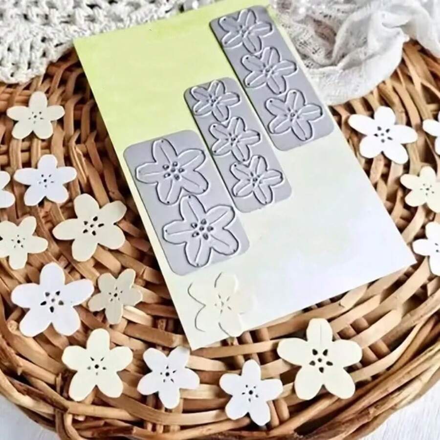 DIY Multi-Petal Small Flower Carbon Steel Mold, Suitable For Handmade Paper Embossing And Etching Cutting - A - View 1