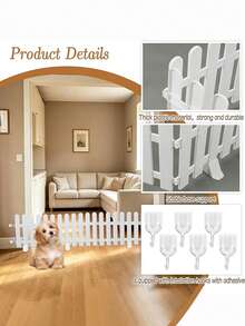 1/5PCS Sturdy Plastic Garden Fence With Classic Pastoral Style, Easy To Splice And Install. Widely Applicable For Courtyard, Vegetable Plot And Indoor Landscape Decoration. - One Size Fits All - View 2