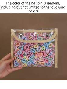 1pc Transparent Hair Tie And Hair Clip Storage Bag - White - View 14