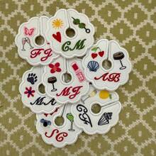 Embroidered Customized Wine Labels, Wine Glasses, Wine Labels, Cup Labels, Customized, Embroidered, Embroidered Labels, Wine, Cup Labels, Party Gifts, Party Cups - Multicolor - View 5