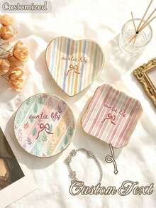 Customized Jewelry Tray Customized Ring Tray/Jewelry Tray Personalized Ceramic Jewelry Dish - Can , Ring Tray, Bridal Shower Gift, Bridesmaid Gift, Best Friend Gift - Multicolor - View 1