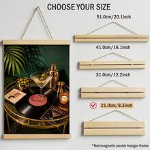 1pc Vintage Bar Cart Wall Art Canvas Poster Retro Cocktail Prints Martini Glass Painting Vinyl Record Artwork Picture Giclee Print Dark Green Kitchen Home Bar Decoration Moody Aesthetic Framed/Unframed/Wooden Hanging - Record Tray - View 17