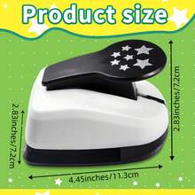 Perforadora de papel con forma de estrella de 2 pulgadas 48mm, herramienta de corte, moda diaria, DIY portátil de 2 pulgadas 48mm con forma de estrella, adecuada para manualidades de papel, hacer tarjetas, scrapbooking, planificador, estudiantes - Perforadora de estrellas estrelladas de 2 pulgadas - Ver 3