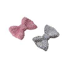 Pegatina decorativa para coche con lazo rosa completamente cubierto de rhinestones, accesorio pequeño y brillante de estilo femenino y elegante para la pantalla de navegación y la consola central - lazo de pedrería - Ver 9