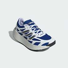 Adidas Spring/Summer Mesh Unisex Sports Shoes, Couple Thick Sole Running Athletic Casual Shoes JI3554 - College Blue/Number One Black/White - View 5