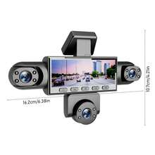 مجموعة كاميرا داش SIDAKEYE 360° 5-Way 1080P HD فائقة، مراقبة كاملة 360°، شاشة IPS بحجم 3.16 بوصة، رؤية ليلية عالية الدقة، تسجيل حلقي، مراقبة مواقف السيارات على مدار 24 ساعة (مستشعر الجاذبية/كشف الحركة) - A - مشاهدة 2