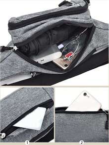 Unisex Waist Bag With Adjustable Shoulder Strap And Multiple Zipper Pockets, Suitable For Outdoor Sports, Commuting And Multi-Functional Travel, Available In Multiple Colors - Multicolor - View 4