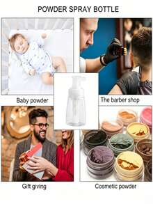 Leak-Proof Powder Spray Bottle, Multi-Purpose Powder Dispenser Container, Portable Home Talcum Powder Shaker Bottle, Reusable Container - Multicolor - View 5