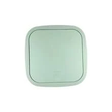29x25x26cm Mint Green Plastic Square Trash Can With Lid, Modern Minimalist Push Top Waste Bin For Kitchen Office Bathroom - Mint Green - View 1