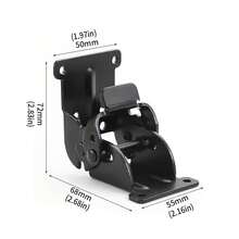 4 UK90-Degree Folding Table Leg Brackets + 40 Screws (Black) - Default - View 7