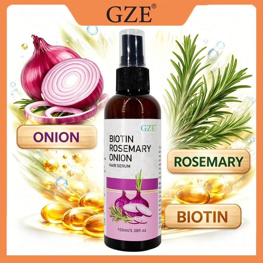 GZE 生物素迷迭香洋葱护发精华,保湿强韧,有效抵抗热损伤,防止断裂,修护干枯受损发质,抚平分叉和毛躁,夜间深层补水。 - 玫紅色 - 查看 1