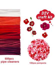 Tallos de chenilla suaves y flexibles con pompones, limpiapipas de colores mezclados para manualidades DIY, diseñados para uso artístico profesional - Serie Amarilla - Ver 11