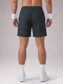 CZRLHYT Men's Shorts, Zipper Pockets, Casual Beach Style, Drawstring Waist And Reflective Details, Black. Suitable For Summer Outdoor Activities And Sports - Dark Grey - View 4