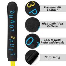1pc Golf Directional Headcover With "Don't Put" Letter Pattern, Fashionable And Durable Golf Club Protector, Suitable For Daily Training, Competition, Leisure Play And Holiday Gift - Multicolor - View 6