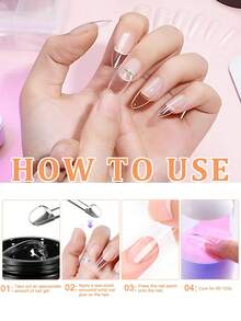 100g Solid Nail Glue Gel For Nail Tips Clear Press On Nails, Beginner-Friendly, Hard Gel For Nail Extension & 3D Sculpting Nail Art For DIY Home And Salon Use UV Light Cured - SOLID NAIL GLUE - View 4