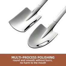 10pcs Stainless Steel Dessert Spoon Set, Elegant Scoop-Shaped Teaspoons, Suitable For Coffee, Ice Cream, Fruit, Pudding, Yogurt, Dessert Cakes, Creative Watermelon Spoon, Reusable, Suitable For Home Kitchen, Restaurant, Party Dining, Holiday, Kitchen Cutlery - View 8