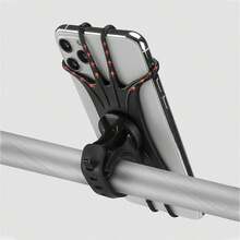 1pc 360° Rotating Silicone Bicycle And Electric Scooter Phone Holder, Suitable For Cycling Navigation - Multicolor - View 5