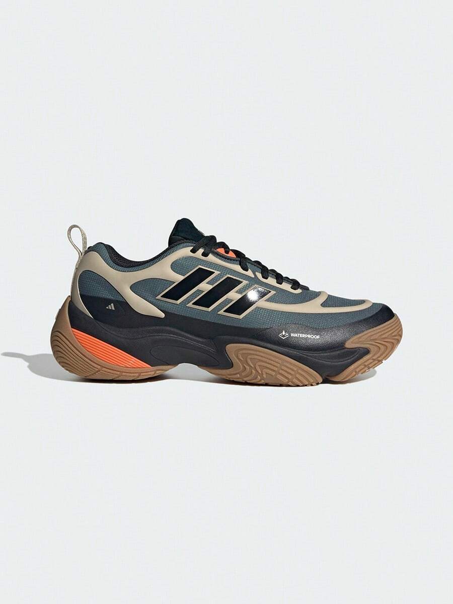 Adidas Unisex Running Sports Shoes, Spring/Summer Mesh Upper Thick Sole Casual Sneakers For Couples JQ7576 - Ivy Green / Black / Warm Sand - View 1