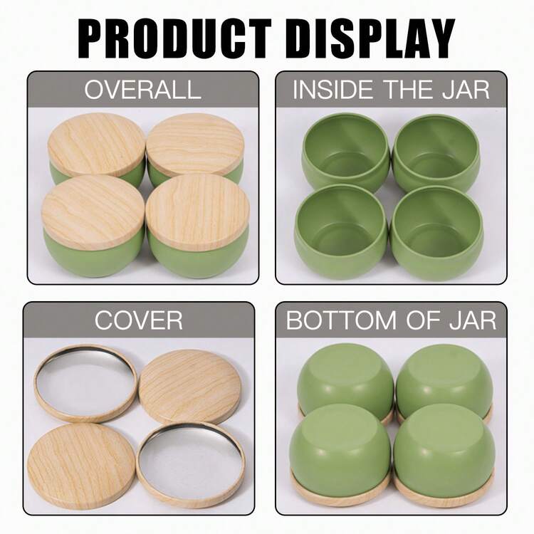 A Set Of 37/40/48PCS Candle-Making Kit (Includes Blank Candle Containers With Random Patterns, Wicks, Wick Holders, And Stickers). Portable Candle Containers With Lids. Heat-Resistant, Leak-Proof, And Reusable.Perfect For Beginners In Candle-Making. - G-40PCS/Set - View 8