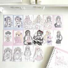 3-Inch Anime Girl Mini Card (Art Paper) – M5 Journaling/Scrapbooking Decoration Card (8.5 X 5.5 Cm) School Supplies, Essentials For Returning To School - A - View 1