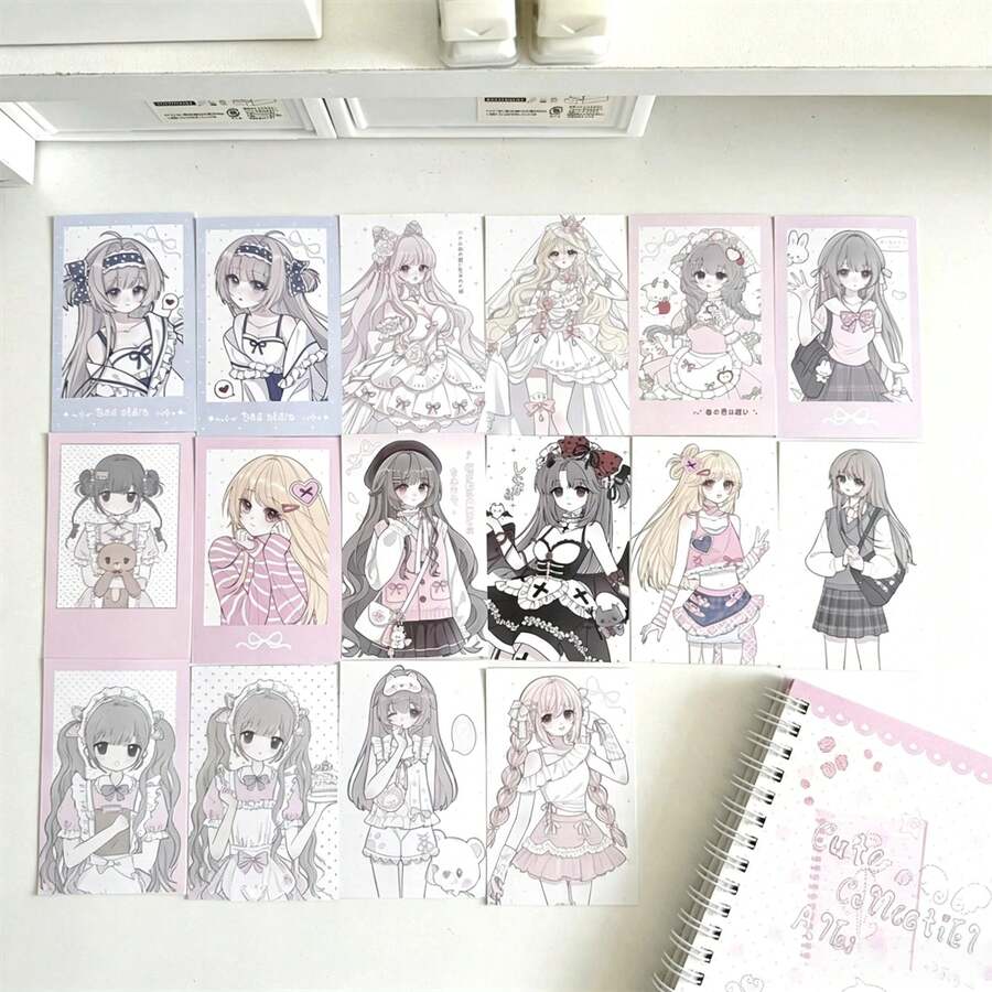 3-Inch Anime Girl Mini Card (Art Paper) – M5 Journaling/Scrapbooking Decoration Card (8.5 X 5.5 Cm) School Supplies, Essentials For Returning To School - A - View 1