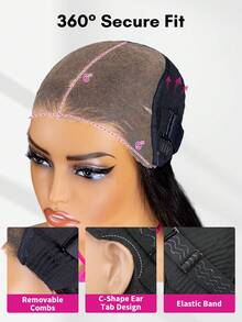 ISEE HAIR Wear Go 免膠直髮透明蕾絲假髮 9*6 蕾絲 180% 密度 8-14 吋波波頭 16-30 吋 自然色 預剪蕾絲 預拔髮際線 漂白髮結 適合女性度假穿搭 運動 假期旅行 - SNatural - 查看 6