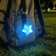 USB Rechargeable Mini Star-Shaped Touch Sensor Night Light - Auto-Sensing Bag Light, Portable Travel Keychain Pendant Light, Handheld Star-Shaped Lamp, Star Design, Suitable As Romantic And Thoughtful Valentine's Day, Mother's Day, Friend Birthday Gift - White Star - View 4