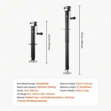 Hydraulic Trailer Jack With A-Frame, 5000 Lb Capacity, Support With Handle And Rectangular Base, 15-Inch Vertical Travel, For RVs, Horse Trailers - D - View 11