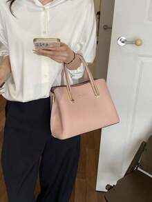 Dedoo Light Luxury Fashion Versatile Multi-Compartment Large Capacity Charming Handbag & Crossbody Bag - Pink - View 4