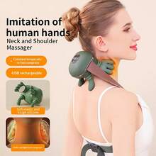 Electric Neck And Shoulder Massager With Massage Function - Wireless Portable USB Rechargeable Deep Tissue Massage Pad, Suitable For Neck, Shoulders, Back And Arms. Durable Plastic Material, Ergonomic Design - Perfect Gift For Parents, Neck Massager - Multicolor - View 2