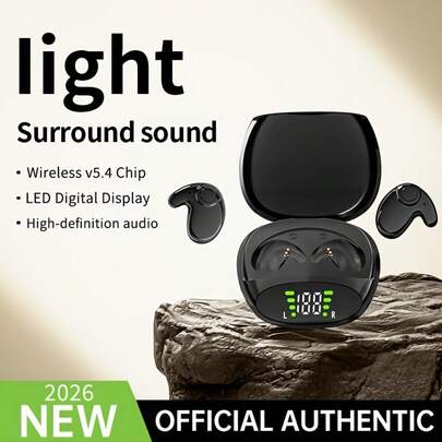 Brand New Ultra-Thin Ultra-Small Wireless Sleep Earbuds, In-Ear Headphones With LED Display, Invisible Dual-Ear High-Definition Call HIFI Sound, Mini Charging Case Earphones For Men And Women, Deep Bass Suitable For Running, Listening To Music, Universal Gift