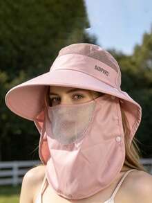 1 Stück Outdoor Sonnenhut mit breiter Krempe zum Schutz von Gesicht & Nacken, atmungsaktiv, Unisex, Sommer, abnehmbare große Krempe, UV-Schutz, Fischerhut, Wanderhut - Verschiedenfarbig - Übersicht 1