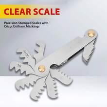 55° Imperial Thread Pitch Gauge, 20‑Blade Stainless Steel Screw Thread Measuring Gauge, Inch Screw Pitch Gauge Tool For Machinist Thread Inspection - Imperial 55° 20pcs - View 3