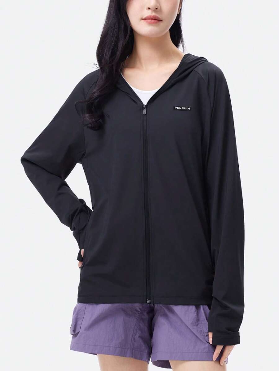 CAMEL CROWN Women's Outdoor Sun Protection Jacket, UV-Resistant, Lightweight Breathable Yarn Sun Protection Jacket With Cooling Effect, Summer - Phantom Black - View 1