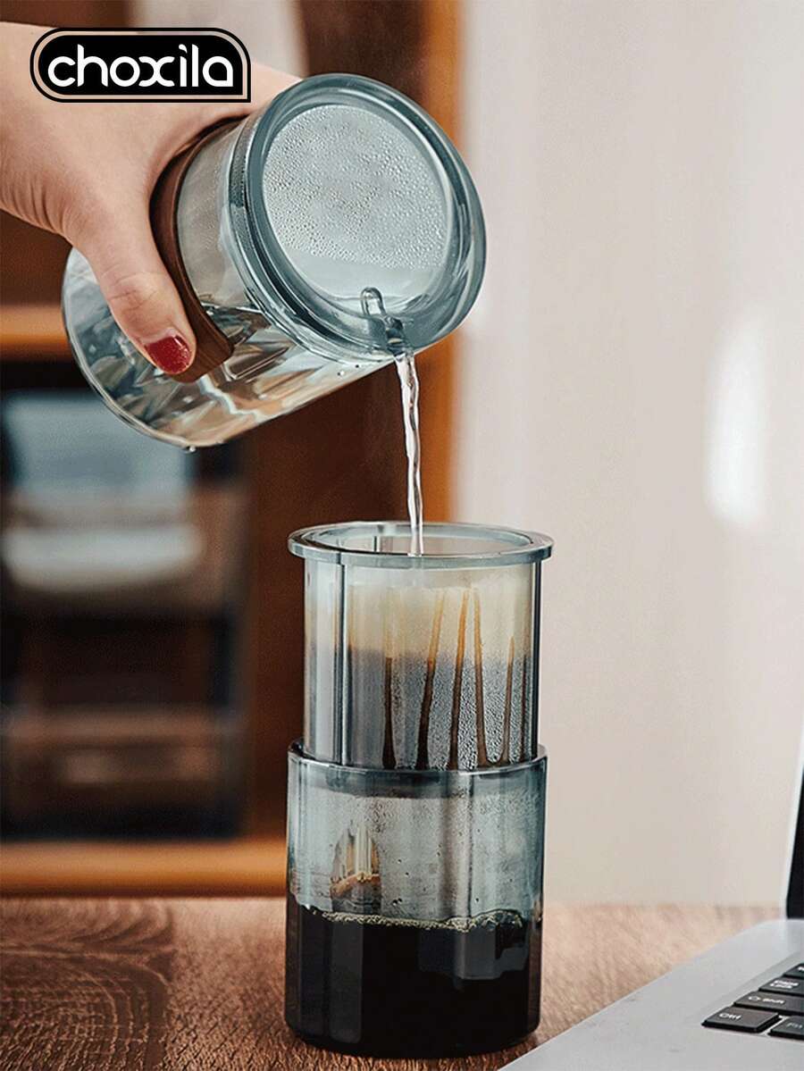 choxila 1 Set Three In One Coffee Set, Including Coffee Filter Paper, Suitable For Brewing 1-2 Cups Of Coffee, Suitable For Office And Home Hand Brewed Coffee Set, Including Coffee Pot, Coffee Filter Cup, Coffee Sharing Pot And Coffee Filter Paper, Portable - 3 In 1 Coffee Maker - View 1