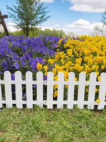 1/5PCS Sturdy Plastic Garden Fence With Classic Pastoral Style, Easy To Splice And Install. Widely Applicable For Courtyard, Vegetable Plot And Indoor Landscape Decoration. - One Size Fits All - View 7