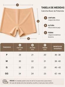 Kit 3 Calcinha Boxer Feminina Sem Costura Cueca Feminina - Multicolorido - Visão 7
